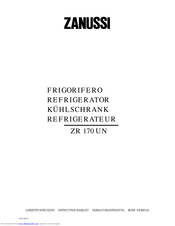 Zanussi ZR 170 UN Instruction Booklet