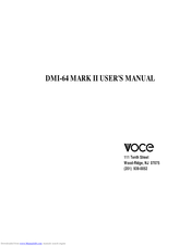VOCE DMI-64 Mark II User Manual