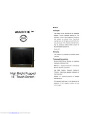 Acura Embedded ACUBRITE User Manual
