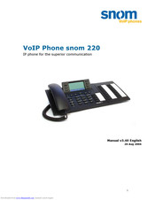 Snom 220 Manual