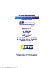 XTA E2 Operator's Manual