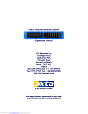 XTA DS800 Operator's Manual