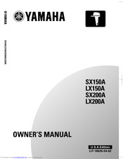 Yamaha SX200A Owner's Manual