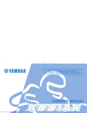 Yamaha KODIAK YFM4FAV Owner's Manual