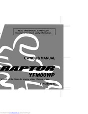 Yamaha RAPTOR YFM80WP Owner's Manual