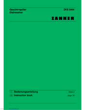 Zanker ZKS5444 Instruction Book