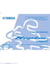 Yamaha RAPTOR YFM80RT Owner's Manual
