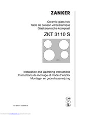 Zanker ZKT 3110 S Installation And Operating Instructions Manual