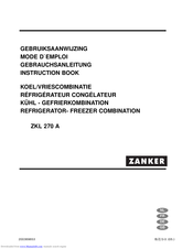 ZANKER ZKL270A Instruction Book