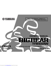 Yamaha BIG BEAR YFM400NN Owner's Manual