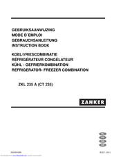 ZANKER CT 235 Instruction Book