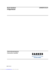 ZANKER DD231 Instruction Booklet