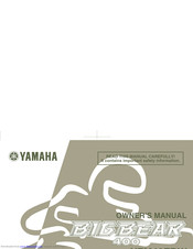 Yamaha BIG BEAR 400 Owner's Manual