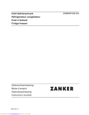 ZANKER DD241 Instruction Booklet