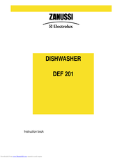Zanussi Electrolux DEF201 Instruction Book