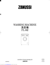 Zanussi FL 502 Instruction Booklet