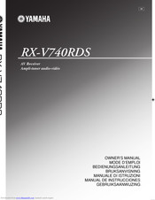 Yamaha RX-V740RDS Owner's Manual