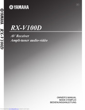 Yamaha RX-V100D Owner's Manual
