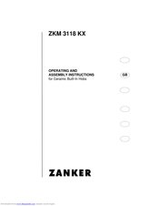 ZANKER ZKM 3118 KX Operating Instructions Manual