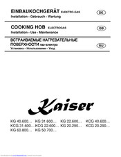 Kaiser KCG 40.600 Series Installation & Use Manual