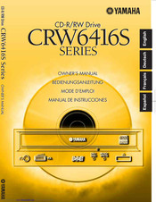 Yamaha CRW6416S Series Owner's Manual