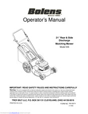 Bolens 546 Operator's Manual