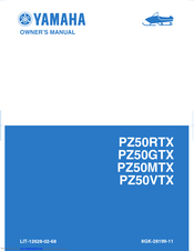 Yamaha PZ50MTX Owner's Manual