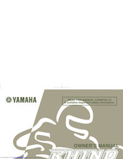 Yamaha RHINO YXR45FW Owner's Manual