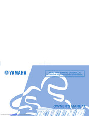 Yamaha RHINO YXR45FAV Owner's Manual