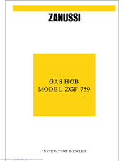 Zanussi ZGF 759 Instruction Booklet