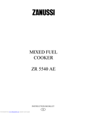 Zanussi ZR 5540 AE Instruction Booklet