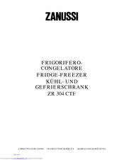 Zanussi ZR 304 CTF Instruction Booklet