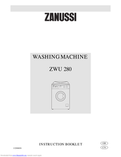 Zanussi ZWU 280 Instruction Booklet