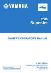 Yamaha 2008 SuperJet Owner's Manual