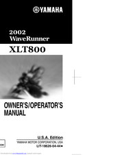 Yamaha XLT800 WaveRunner 2002 Owner's/Operator's Manual