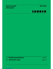 Zanker ZKS 5453 Instruction Book
