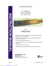 Cable Electronics SW204HD Instruction Manual