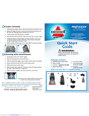 Bissell proheat2x 9200 series Quick Start Manual