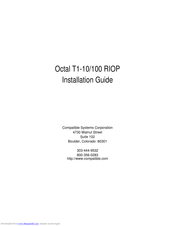 Compatible Systems Octal T1-10 RIOP Installation Manual