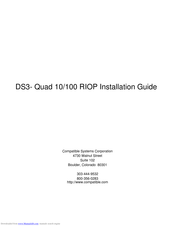 Compatible Systems DS3- Quad 10/100 RIOP Installation Manual