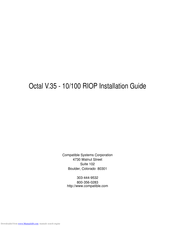 Compatible Systems Octal V.35 - 10 RIOP Installation Manual