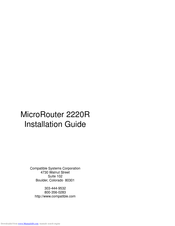 Compatible Systems MicroRouter 2220R Installation Manual