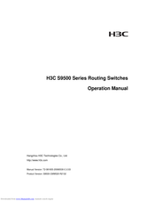 Hangzhou H3C Technologies Co.,  Ltd H3C S9500 Series Operation Manual