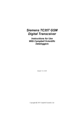 Campbell Siemens TC35T GSM Instructions Manual