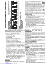 DeWalt DW0249 Instruction Manual