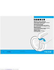 ZANKER Washer-dryer Installation And User Instructions Manual