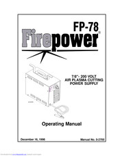 Firepower FP-78 Operating Manual