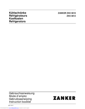 ZANKER ZKK9012 Instruction Booklet