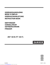Zanker ZKF 120 B Instruction Book