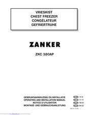 Zanker ZKC380AP Operating And Installation Manual